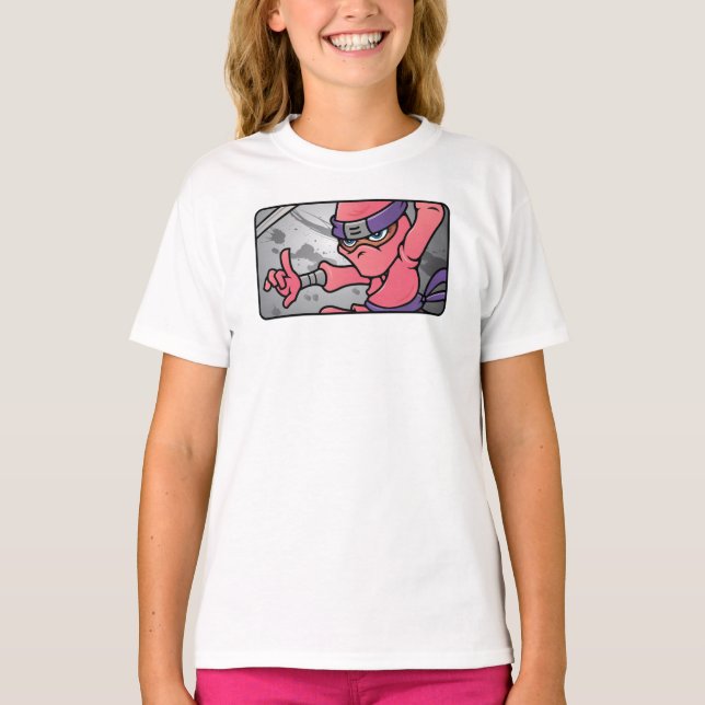 Customizable Pink Ninja T-Shirt (Front)