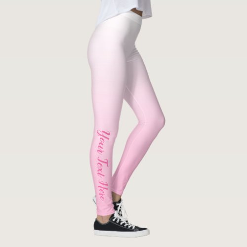 Customizable Pink Ombre Leggings
