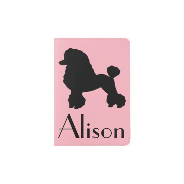 Customizable Pink Poodle Skirt Passport Cover (Front)