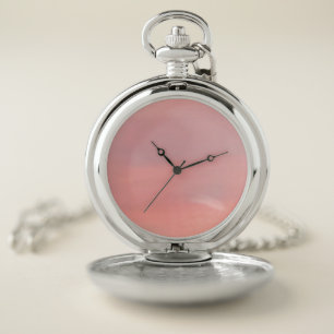 Customizable Pink & Purple Sky Pocket Watch