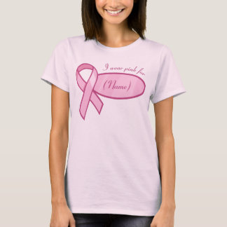Customizable Pink Ribbon T-Shirt