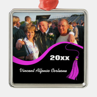Customizable Pink Tassel Graduation Ornament