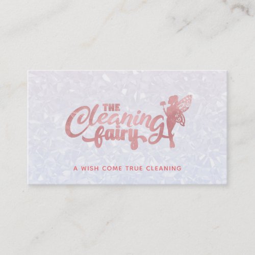 Customizable Pink  White Cleaning Business Cards