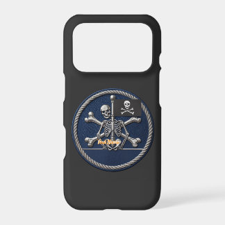 Customizable Pirate Skull T-Shirt: Add Name & Flag iPhone 17 Pro Case