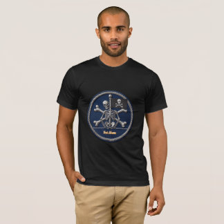 Customizable Pirate Skull T-Shirt: Add Name & Flag T-Shirt