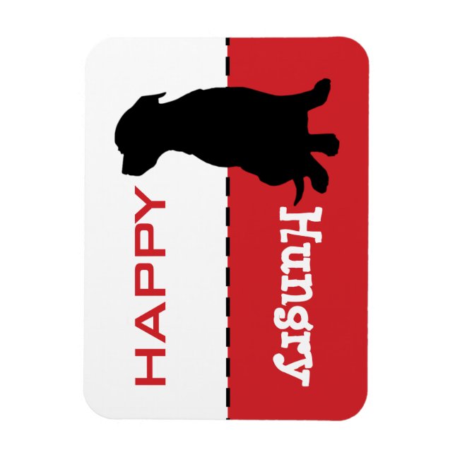 Customizable Pit Bull Feed the Dog Magnet Sign (Vertical)