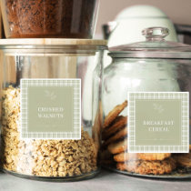 Customizable Plaid Kitchen Pantry Food Labels