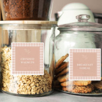 Customizable Plaid Kitchen Pantry Food Labels