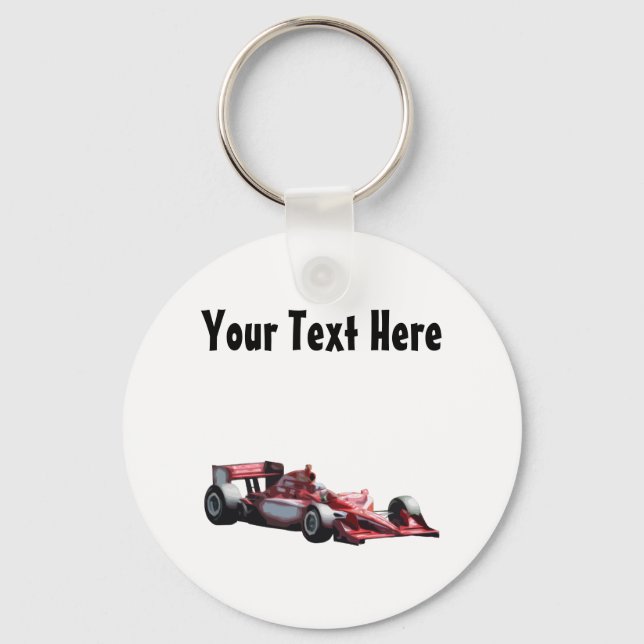 Customizable Plain Race Car Keychain (Front)