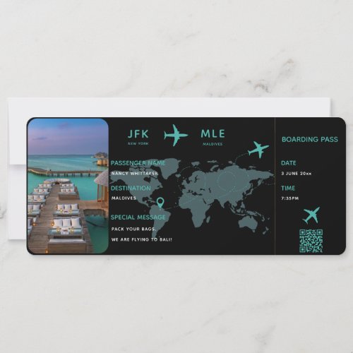 Customizable Plane Tickets  Boarding Pass Card