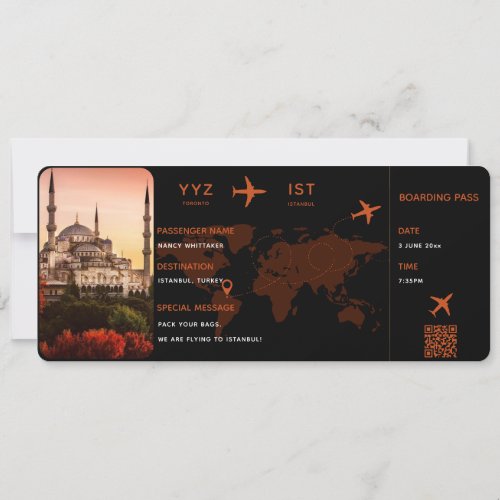 Customizable Plane Tickets  Fake Boarding Pass Card