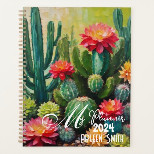 Customizable planner boho botanical agenda