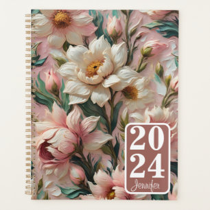 Customizable planner floral, botanical, flowers
