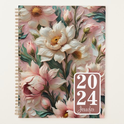 Customizable planner floral botanical flowers