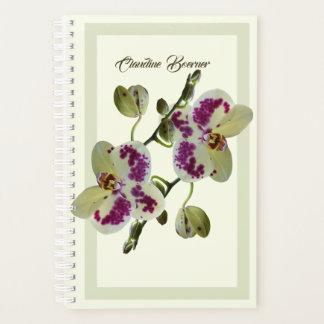 Customizable Planner Rich Pale Yellow Orchids