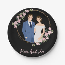 Customizable plate for wedding reception