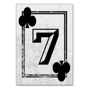 Customizable Playing Card Table Numbers (No.7)
