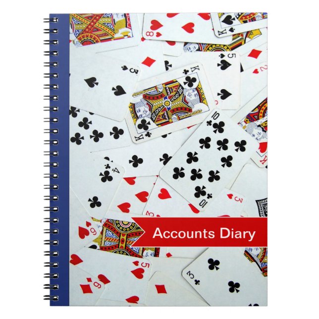 Customizable Playing Cards Games Notebook (Front)