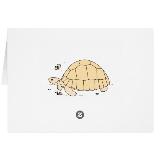 Customizable Ploughshare Tortoise Card (Back Horizontal)