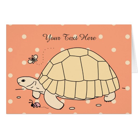 Customizable Ploughshare Tortoise Card (Front Horizontal)