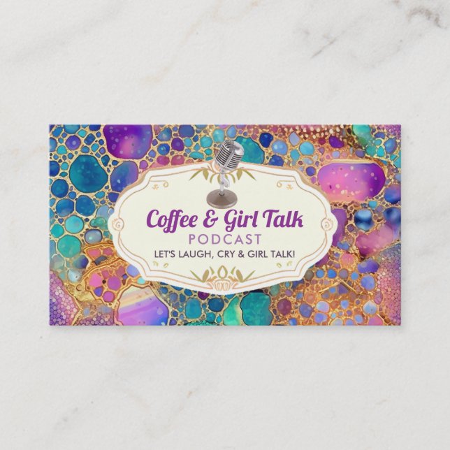 Customizable Podcast business cards (Front)