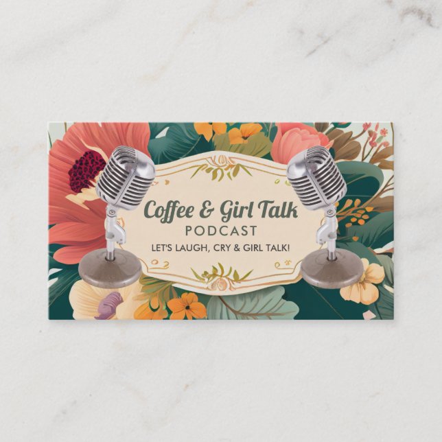 Customizable Podcast business cards (Front)