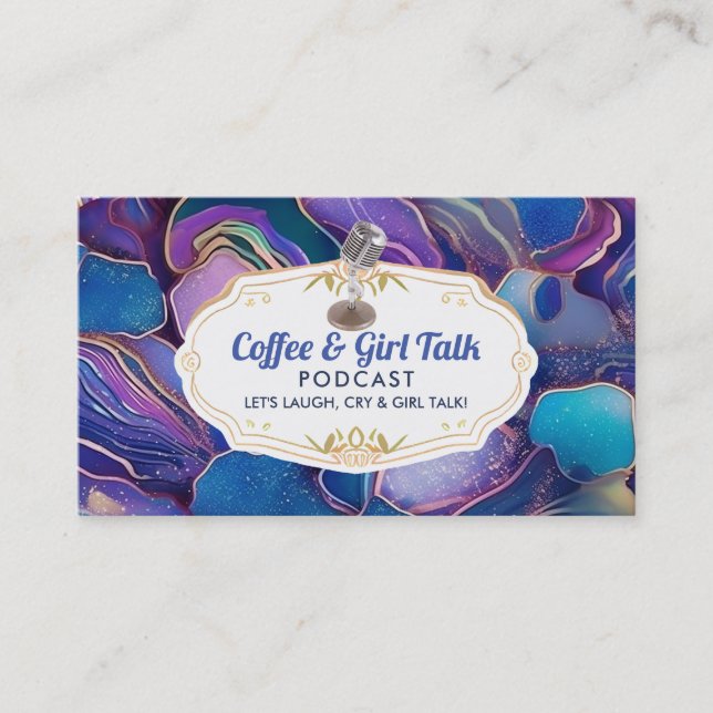 Customizable Podcast business cards (Front)