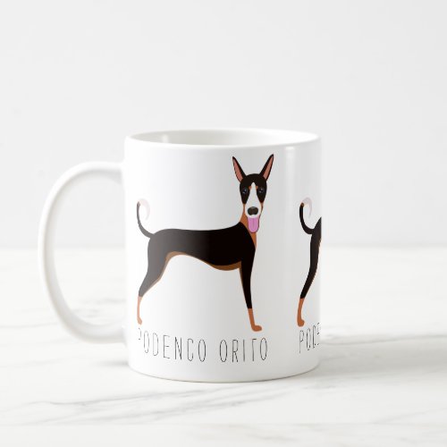 Customizable Podenco Orito Cartoon Dog Coffee Mug