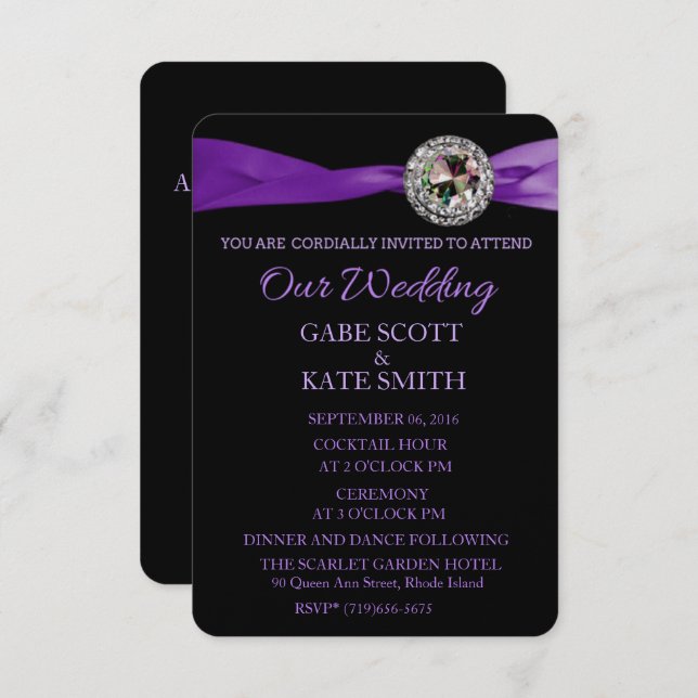 Customizable Poem WEDDING INVITATION (Front/Back)