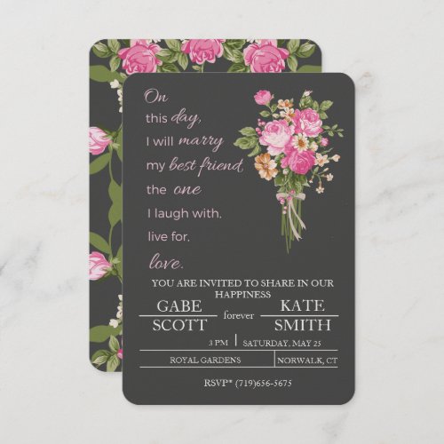 Customizable Poem WEDDING INVITATION