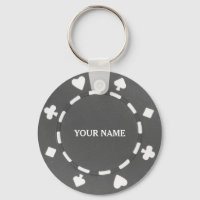 Customizable poker chip gray grey