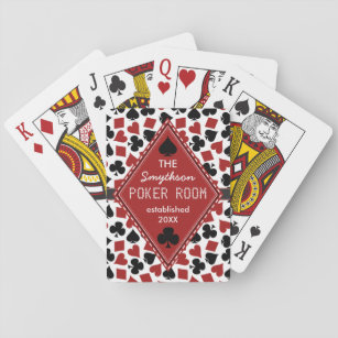 Customizable Poker Room Casino Custom Club Name Playing Cards