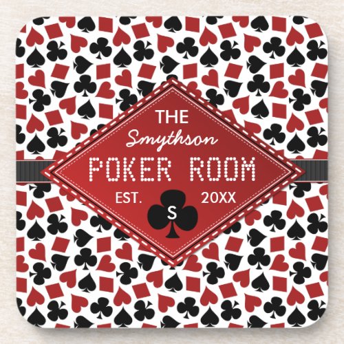 Customizable Poker Room Casino Drink Coaster