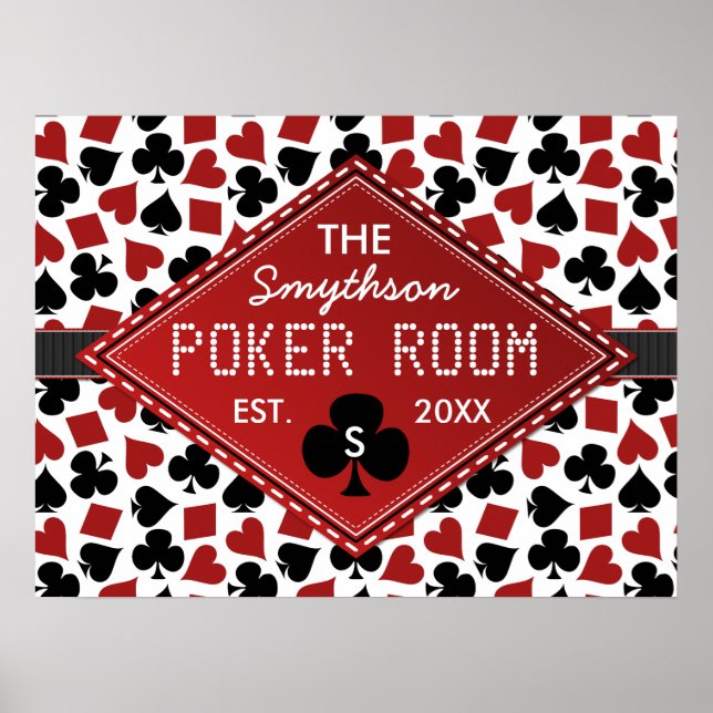 Customizable Poker Room Casino Poster (Front)