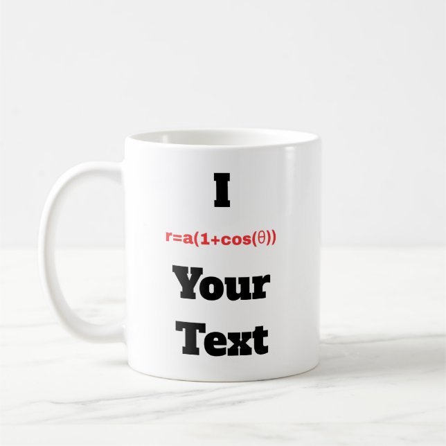 Customizable Polar Equation (I Heart) Coffee Mug (Left)