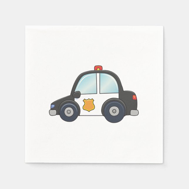 Customizable Police Car Napkins (Front)
