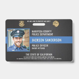 Customizable Police Law Enforcement Employee ID Badge