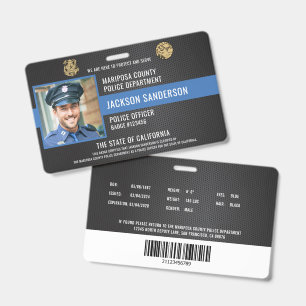Customizable Police Law Enforcement Employee ID Badge