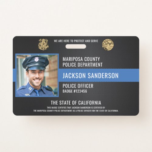 Customizable Police Law Enforcement Employee ID Badge