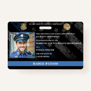 Customizable Police Officer Law Enforcement ID Badge