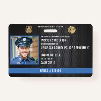 Customizable Police Officer Law Enforcement ID Badge