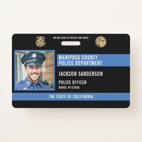 Customizable Police Officer Law Enforcement ID Badge