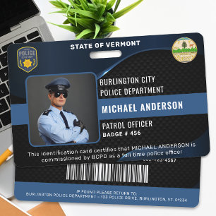 Customizable Police Officer Law Enforcement ID Badge