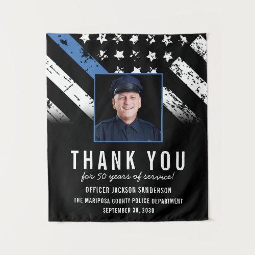 Customizable Police Retirement Photo Party Welcome
