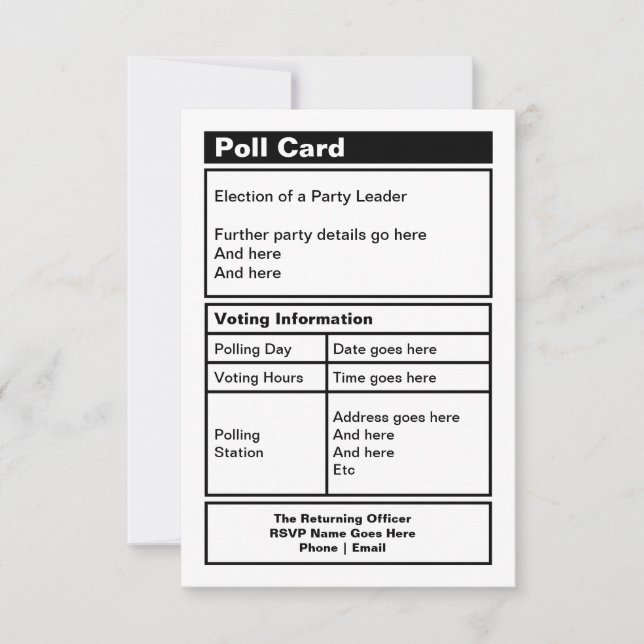 Customizable Politico Party Invitation (Front)