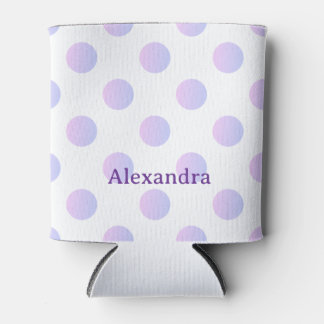 Customizable Polka Dot Can Cooler