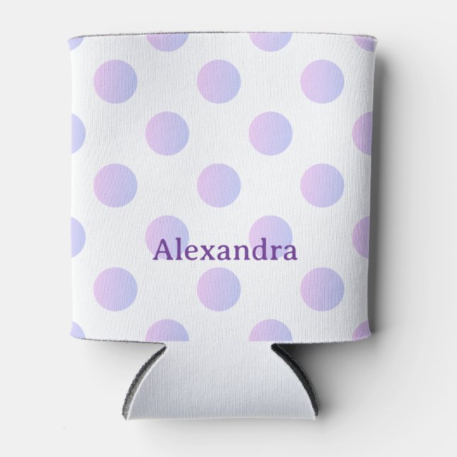 Customizable Polka Dot Can Cooler (Front)