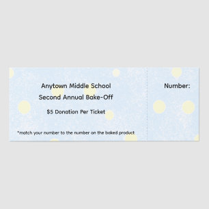 Customizable Polka Dot Sponge Paint Muted Raffle Tickets