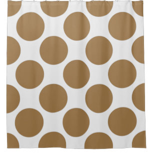 Customizable Polka Dots Pattern any Color on White Shower Curtain