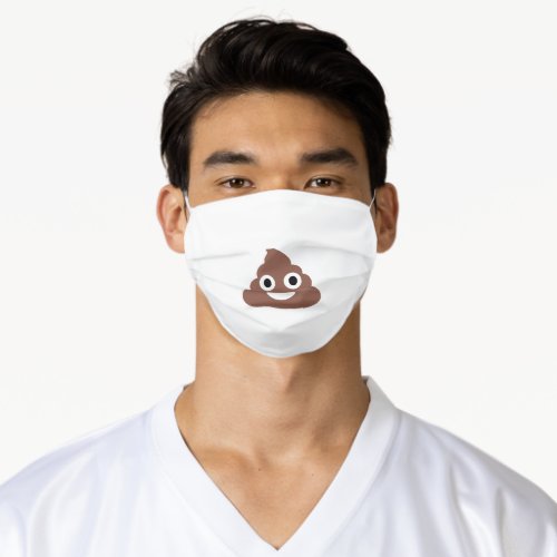 Customizable Poo Emoticon Adult Cloth Face Mask